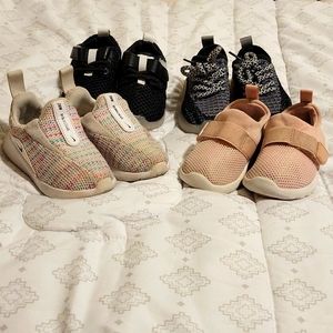 Toddler Girl Sneakers Nike Cat&Jack size 5 lot 4 pairs!